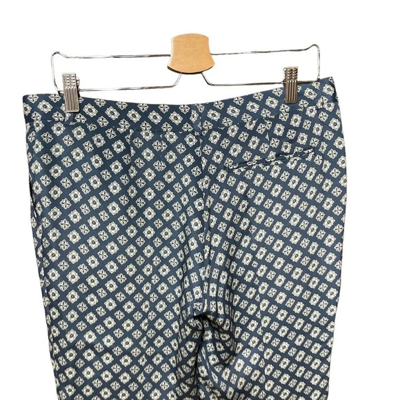 JOSEPH Ben Matt Silk Cravate Blue Diamond Print Silk Trouser Pants Size 42 US 10 - Picture 7 of 10